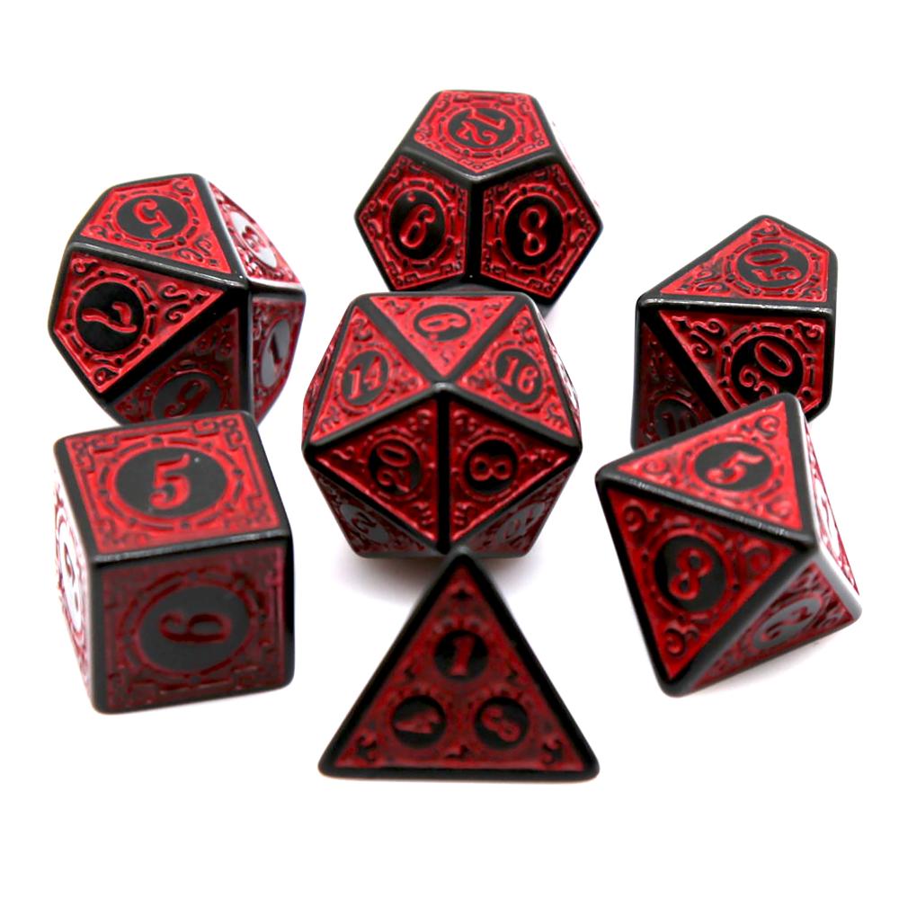 Набор из 7 черно-красных акрил – обзор и цена Board Game Rpg